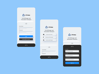 Goprotoz official mobile app 2d app app design best ui branding clean illustration interaction design minimal minimalism mobile mobile apps mobile ui trending ui ux