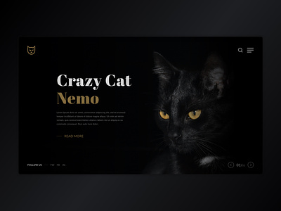 Cat adoption web concept