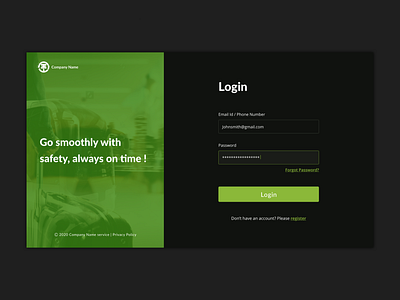 Login Page clean design design interaction design minimal trending ui uiux ux webdesign website website design
