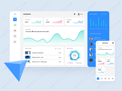 Dribbble stats dashboard