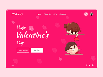 Valentine's day web design
