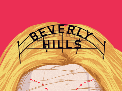 Dribbble 090 bandages hair hills red signage