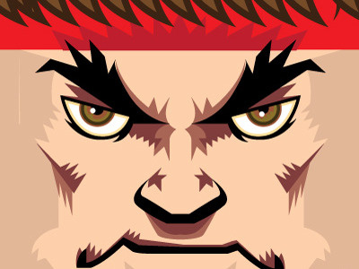 HADOUKEN drawing eyes illustration illustrator papercraft pointy street fighter toy vector video games