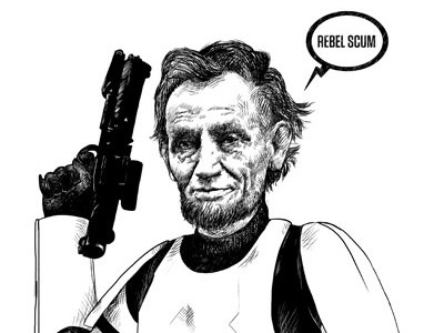 Dribbble 064 black bubble drawing hatching illustration lincoln president star wars