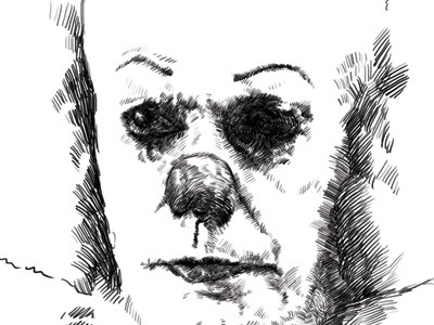 Completely Incomplete August 26th clown drawing horror illustration it portrait sketch