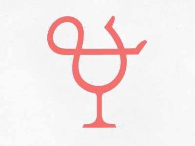 Dribbble 072 alcohol ampersand and brand branding drinking logo mark party wine