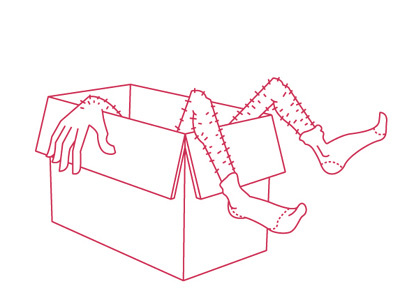 Man in the Box apparel design dude hairy legs illustration illustrator socks vector