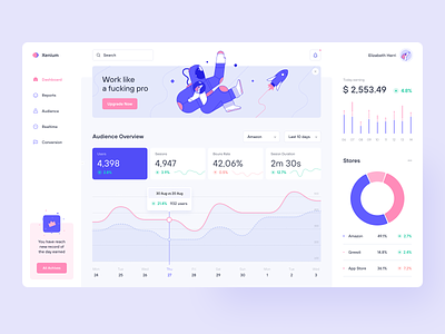 Xenium Dashboard chart dashboard data ecommerce graphic mallevskiy managment product product design projects statistics ui ux