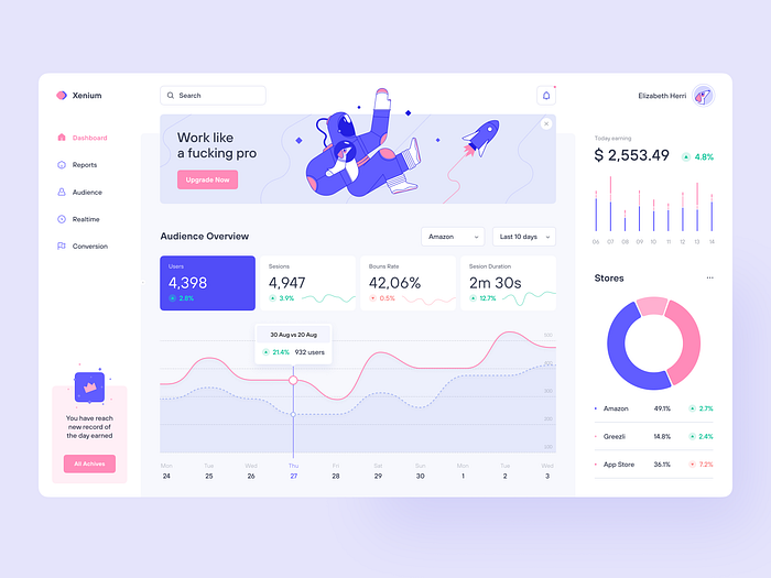 Xenium Dashboard by Victor Nikitin on Dribbble