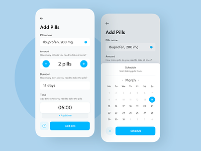 TFP — Add Pills 2 app fireart fireart studio health healthcare medicine mobile pills ui ux