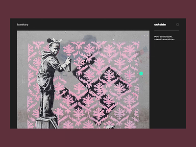 Banksy's site gallery after effects animation art banksy cursor cursordesign fireart fireart studio graffiti scroll scroll animation scrolling ui web webanimation