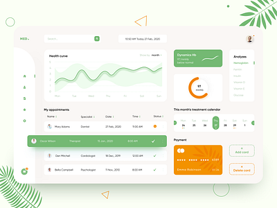 Medical Dashboard - App Design