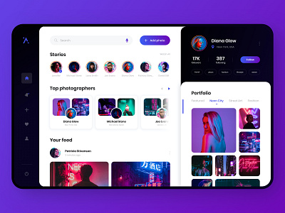 Social network for photographers - App Design app app design mobile app mobile app design mobile design mobile ui photo photographer photography photos social social app social network