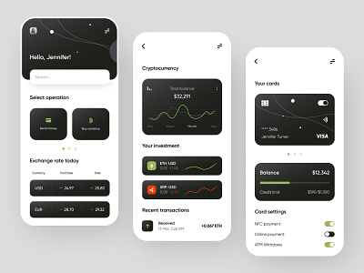 Mobile Bank - App Design app app design bank bank app banking banking app finance finance app fintech fintech app mobile app mobile app design mobile design mobile ui