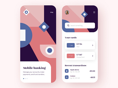 Mobile Bank - App Design app app design bank bank app banking finance finance app financial fintech fintech app mobile app mobile app design mobile design mobile ui