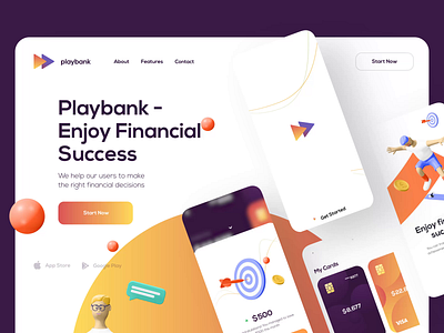 Playbank - Mobile App app app design bank bank app banking banking app finance finance app finances financial financial app fintech mobile app mobile app design mobile design mobile ui