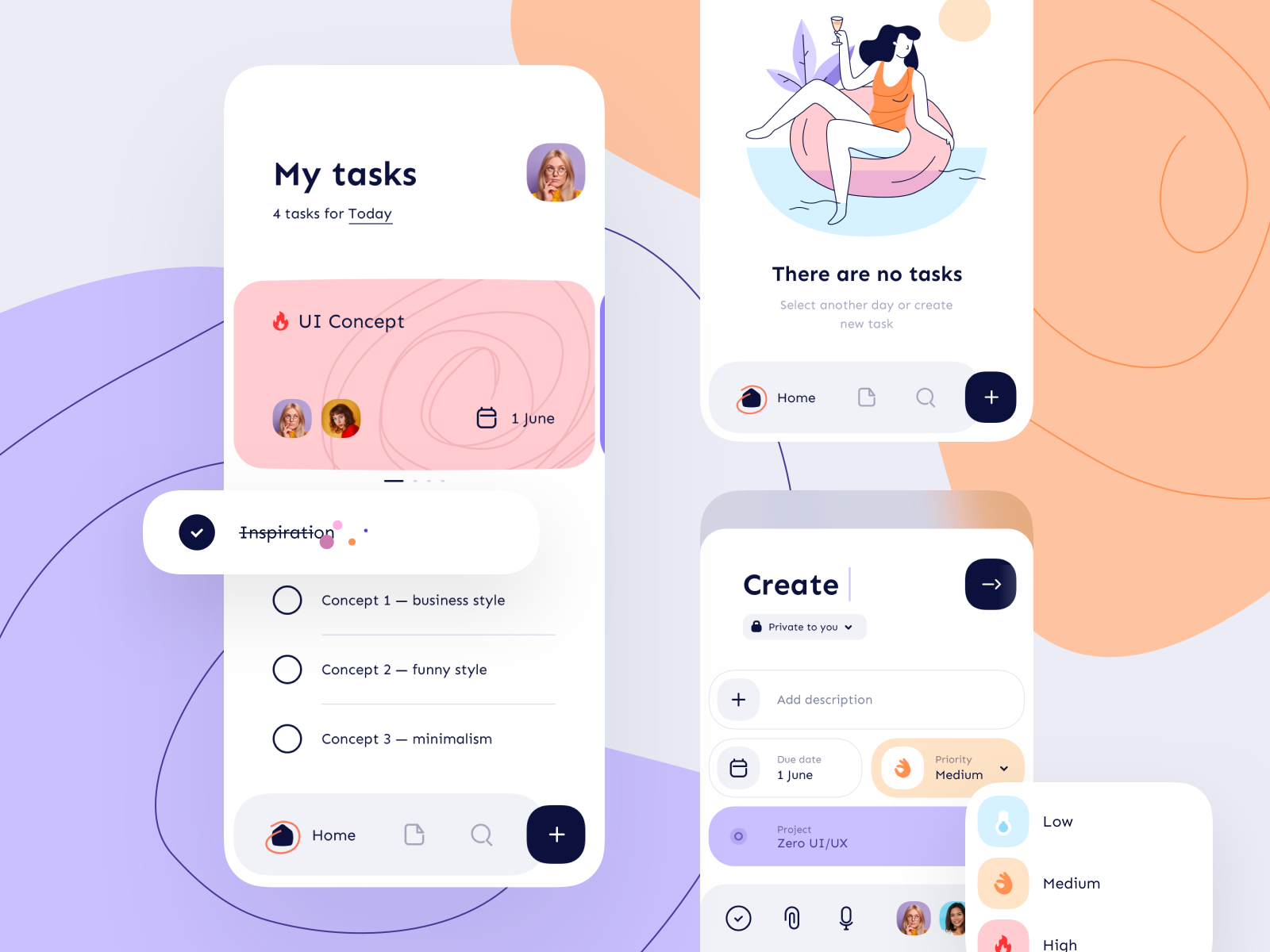 Task Manager Mobile App By Anastasia Golovko On Dribbble