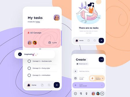 Task manager - Mobile App by Anastasia Golovko on Dribbble