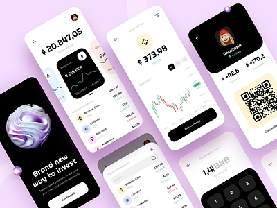 Smart Invest - Mobile App app app design bank banking app crypto crypto app finance finance app fintech invest mobile app mobile app design mobile design mobile ui product ux