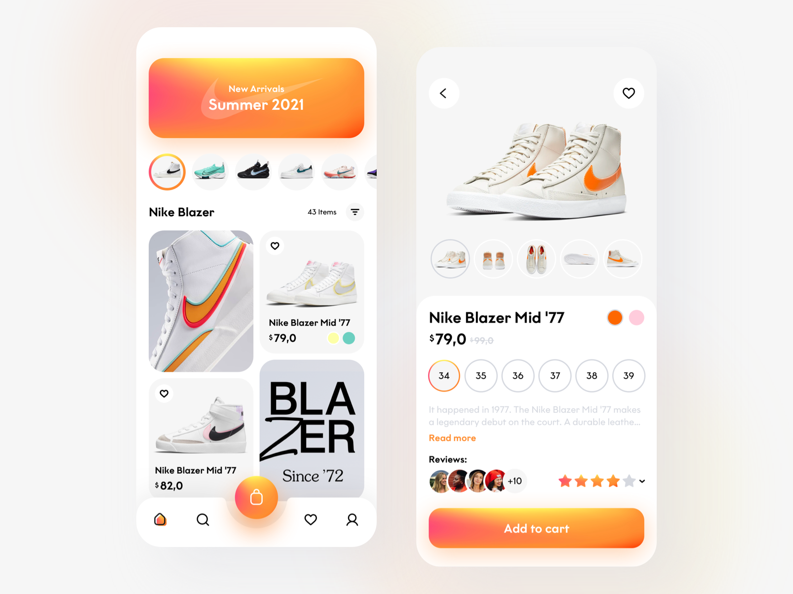 Store Shoes Mobile app by Anastasia Golovko on Dribbble