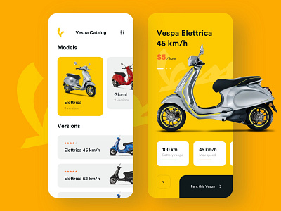 Vespa Rental — Mobile App