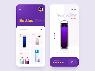 Water Bottles E-commerce - Mobile App