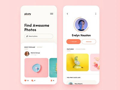 Photography Discovering — App Design app app design discovering discovery mobile mobile app mobile app design mobile design mobile ui photo photography social social app social network ui ux