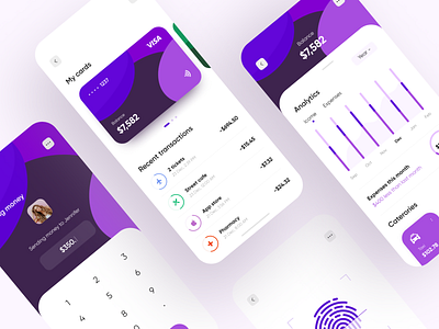 Personal Finance - Mobile App app app design bank app banking banking app dashboad finance fintech fintech app mobile app mobile app design mobile design mobile ui