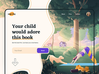 Landing page for child book - Web Design
