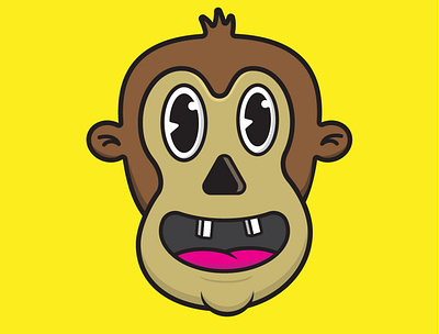 Monkey design icon illustration vector