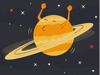 Saturn fun design illustration vector