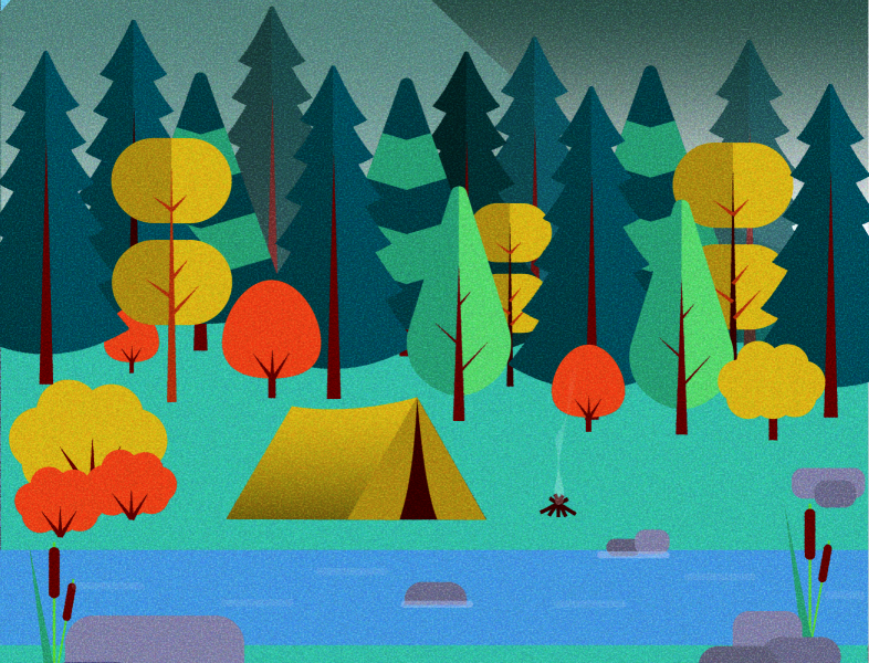 Camping by Chaparro Ilustrando on Dribbble