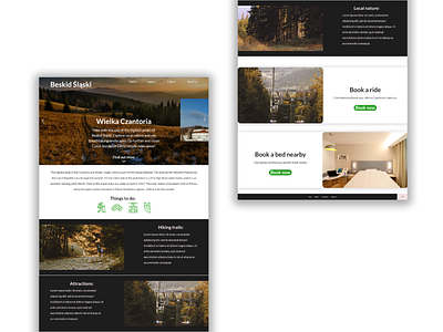 Beskid Śląski - web design adobexd graphicdesign uidesign uiux webdesign webdesign ui ux design webdesigner