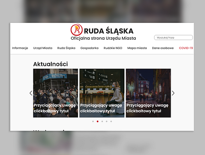 Ruda Slaska - City Hall Website design graphicdesign ui ux webdesign