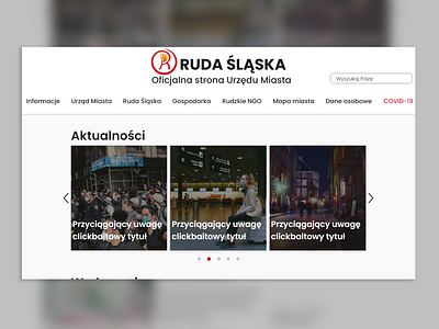 Ruda Slaska - City Hall Website design graphicdesign ui ux webdesign