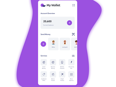 My Wallet app design illustration logo minimal ui ux