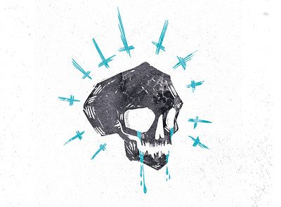 Fragments of My Skull creepy crossfit death design graphic design horror illustration my chemical romance skeleton skull art skulls spooky textures