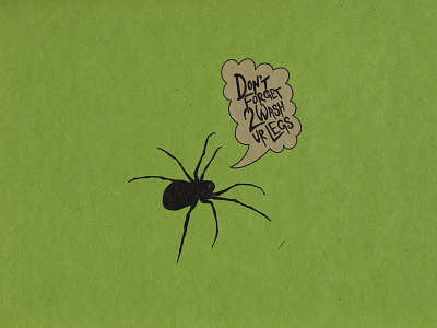 Shower Spidey animal bug design edgy illustration quote shower social spider spidey wash your legs