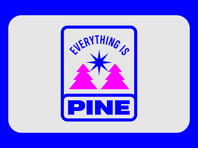 EVERYTHING IS PINE 4/6 abstract badge bold clean creative design drawing everythingispine icons illustration lockup minimalist pine sparkle star tree variations vector wordmark