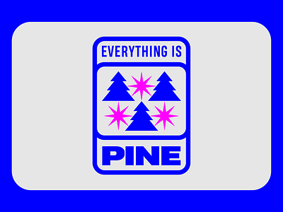 EVERYTHING IS PINE 2/6 abstract badge bold clean creative design drawing everythingispine fine icons illustration lockup minimalist pine sparkle star tree variations vector wordmark