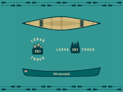 Leave No Trace 4/4 bwca bwcaw bwcawilderness camping canoe creative design drawing graphic design illustration minnesota nature outdoors paddle procreate upnorth vector wenonah wilderness