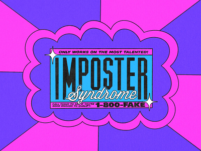 Infomercial: Imposter Syndrome creative design drawing illustration imposter syndrome infomercial mental health procreate retro