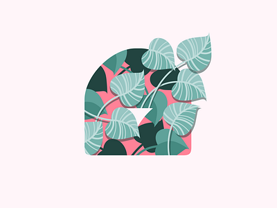 Logomark Leaf Illustration illustration leaves logo logomark pixelgami plants print silhouette tropical typography vines