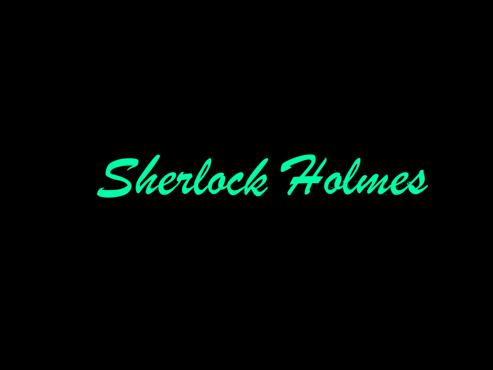 Sherlock Holmes animation