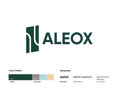 Aleox Investment #1 brand brand identity branding branding design colorpalette colorscheme icon identity design logo