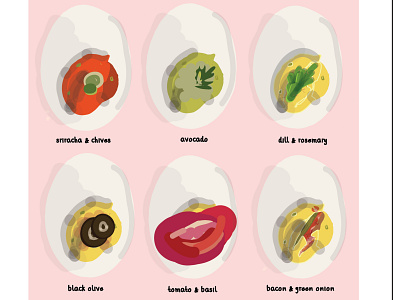 Deviled Eggs design egg flat food illustration