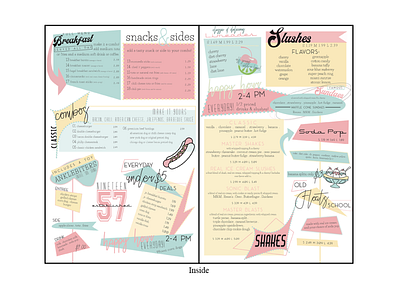 Inside - Menu redesign branding design illustration logo menu menu design redesign concept type typography