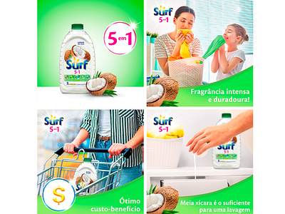 Surf Unilever Amazon cards for product landings