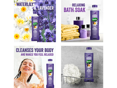 Radox Unilever Amazon shampoo cards for product landings