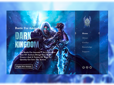 Dark Kingdom design game game design ui ux warcraft web wow